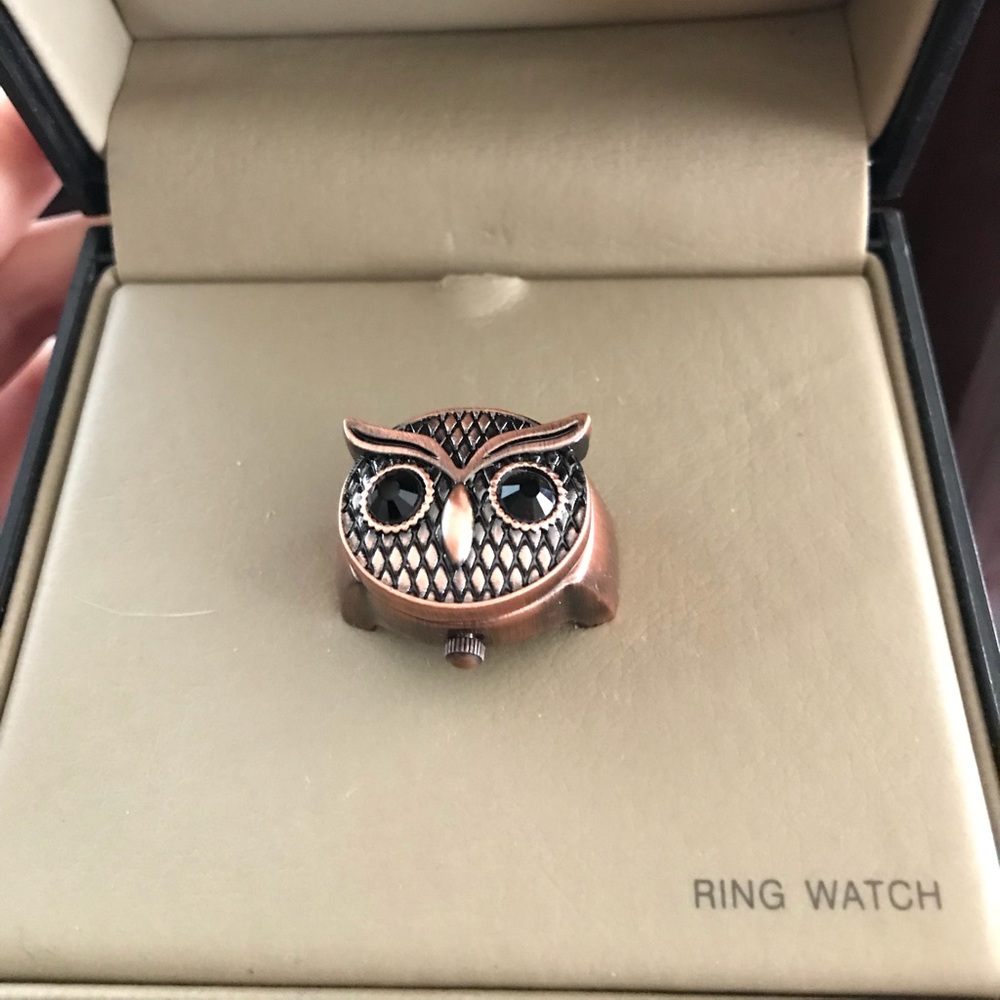 NWOT adjustable owl ring watch by Decree